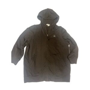 Lacoste Black Full Zip Hoodie Sweatshirt Croc Logo Size 42 Unisex‎